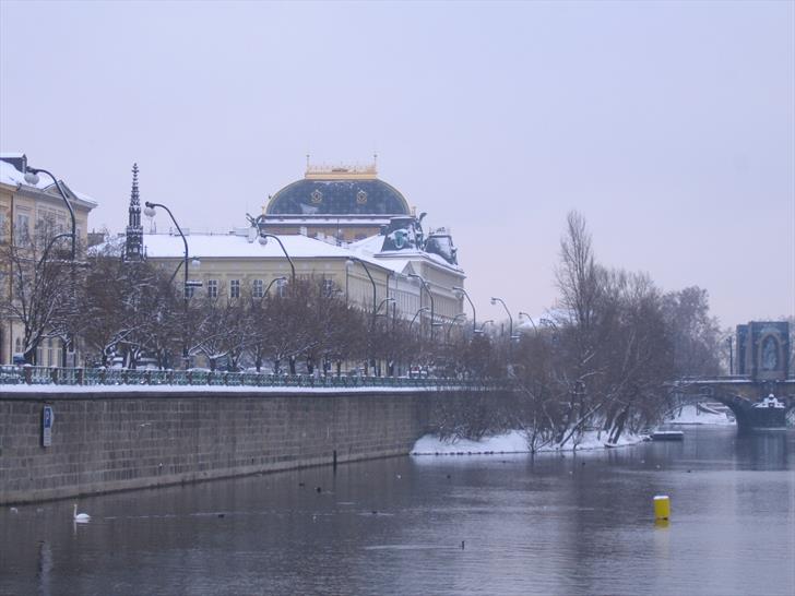 National Theatre from Charles Bridge (January)