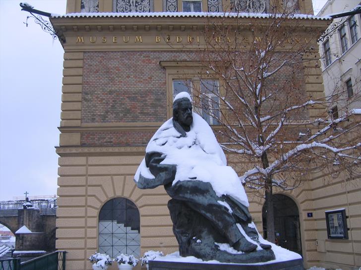 Smetana Museum and Monument in winter