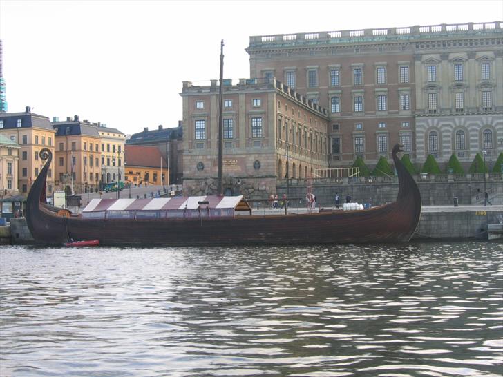 Viking Ship in front of Stockholm Royal Palace