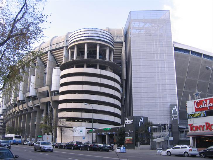 Santiago Bernabeu from Plaza de los Sagrados Corazones Santiago Bernabeu, Plaza de los Sagrados Corazones