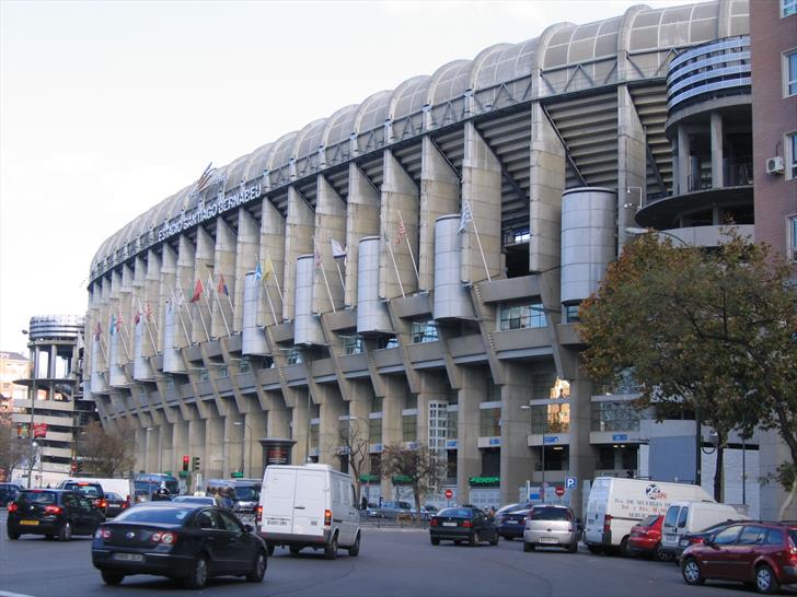 Santiago Bernabeu Stadium from Plaza de Lima Santiago Bernabeu Stadium, Plaza de Lima