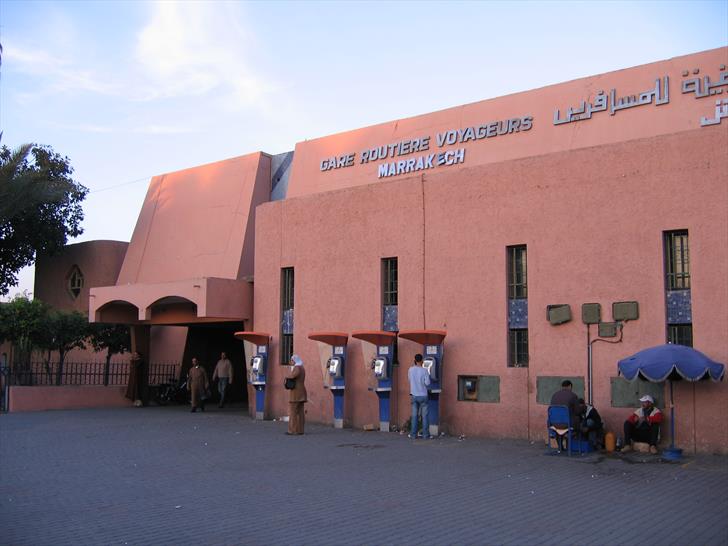 Marrakech bus station building Marrakech bus station building