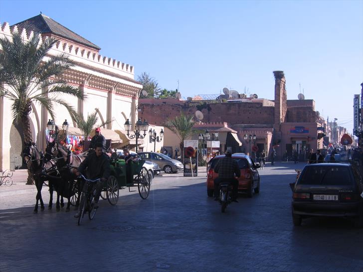 Rue de la Kasbah with part of Kasbah Mosque on the left Rue de la Kasbah, Marrakech