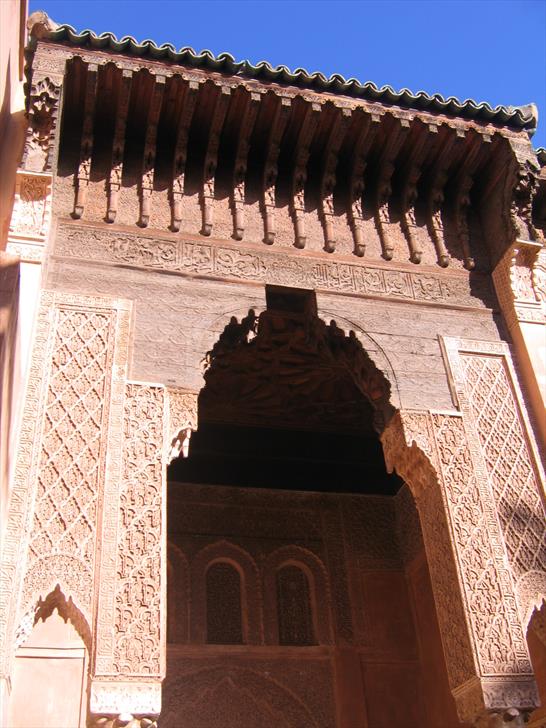 One of the buildings surrounding the courtyard Architecture around Saadian Tombs courtyard