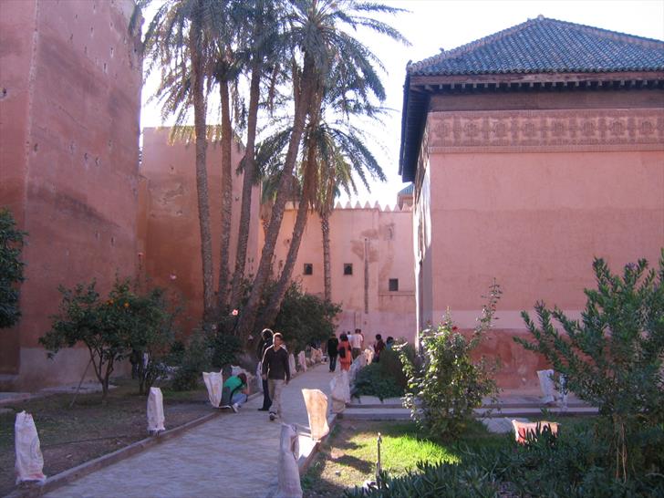 Saadian Tombs courtyard Saadian Tombs courtyard