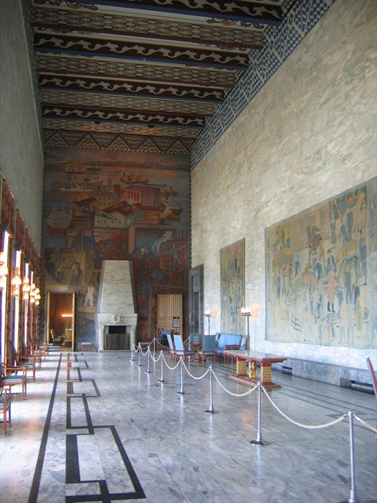 Oslo City Hall interior decorations Oslo City Hall interior